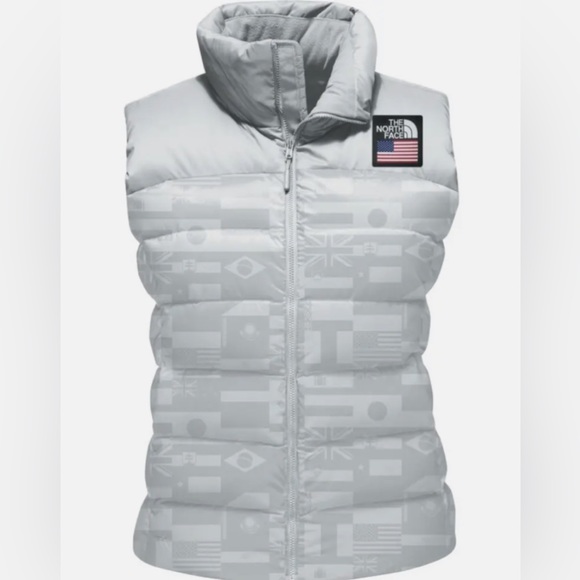 The North Face 2018 USA Olympic women’s vest in Glacier Grey. New without tags - Picture 1 of 4